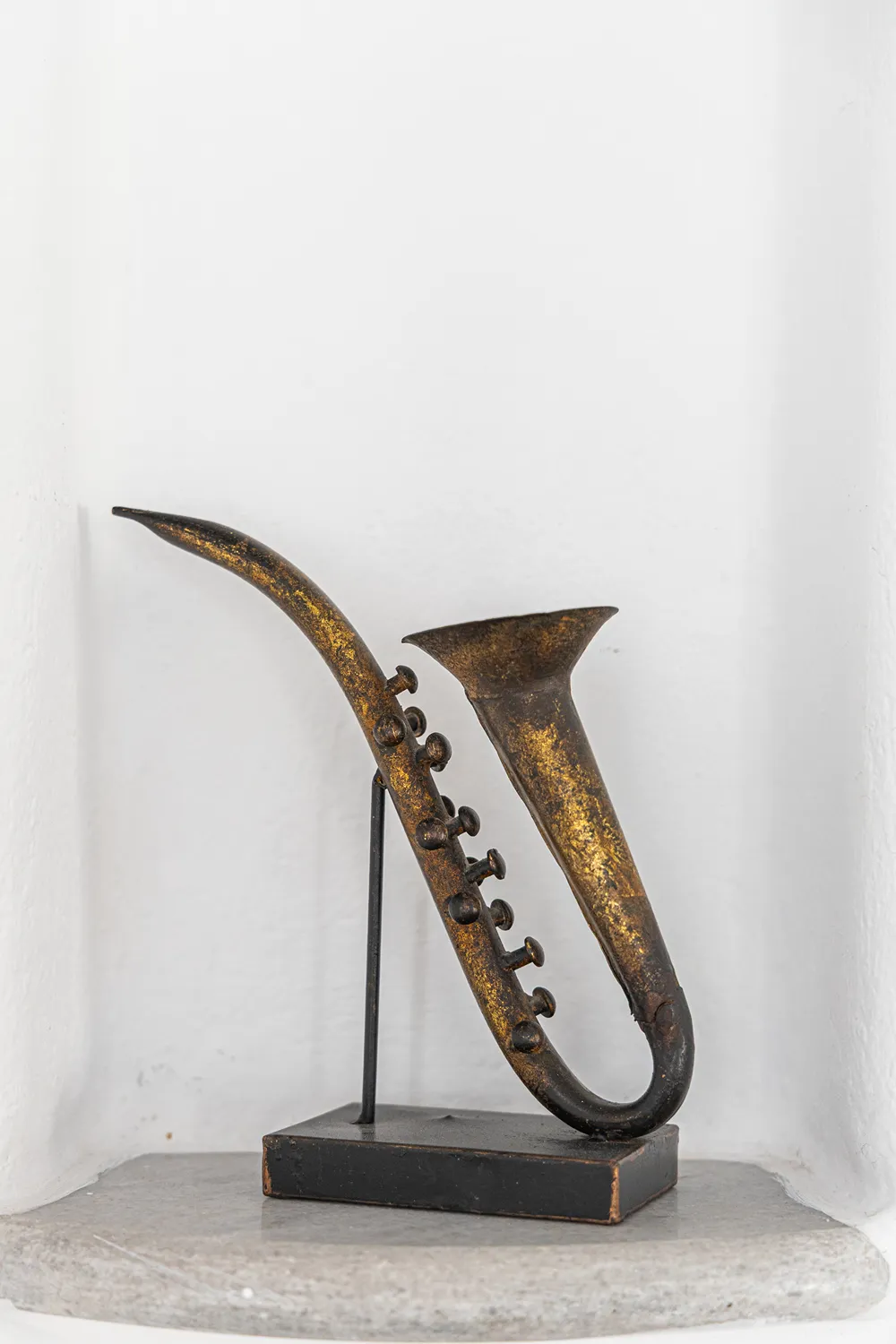 a decorative saxophone